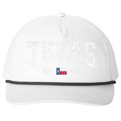 Texas State Flag Distressed Snapback Five-Panel Rope Hat