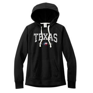 Texas State Flag Distressed Women's Fleece Hoodie