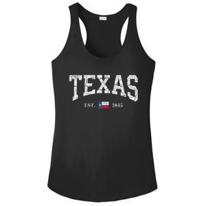 Texas State Flag Distressed Ladies PosiCharge Competitor Racerback Tank