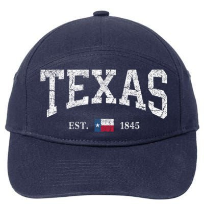 Texas State Flag Distressed 7-Panel Snapback Hat