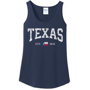 Texas State Flag Distressed Ladies Essential Tank