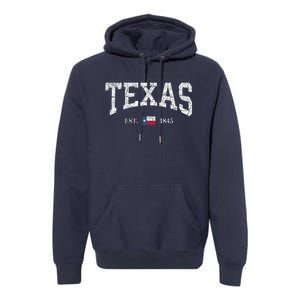 Texas State Flag Distressed Premium Hoodie