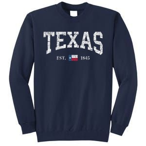 Texas State Flag Distressed Tall Sweatshirt