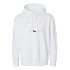 Texas State Flag Distressed Garment-Dyed Fleece Hoodie