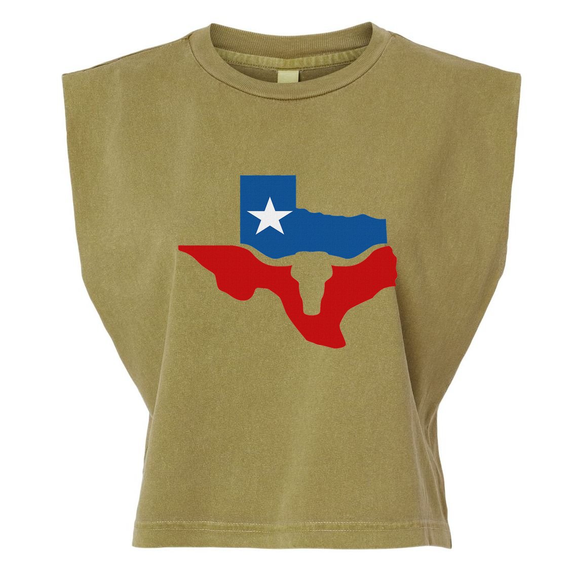 Texas State Flag Garment-Dyed Women's Muscle Tee