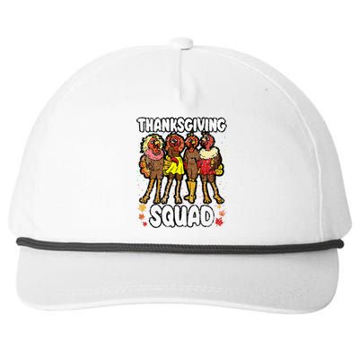 Thanksgiving Squad Funny Turkey Fall Autumn Snapback Five-Panel Rope Hat