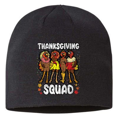 Thanksgiving Squad Funny Turkey Fall Autumn Sustainable Beanie