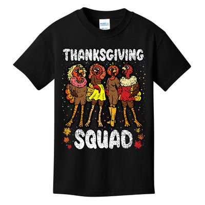 Thanksgiving Squad Funny Turkey Fall Autumn Kids T-Shirt