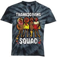 Thanksgiving Squad Funny Turkey Fall Autumn Kids Tie-Dye T-Shirt