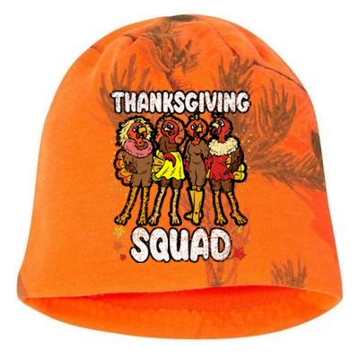 Thanksgiving Squad Funny Turkey Fall Autumn Kati - Camo Knit Beanie