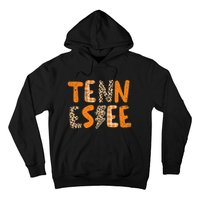 Tennessee State Flag Orange Plaid Leopard TN Hoodie