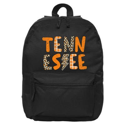 Tennessee State Flag Orange Plaid Leopard TN 16 in Basic Backpack
