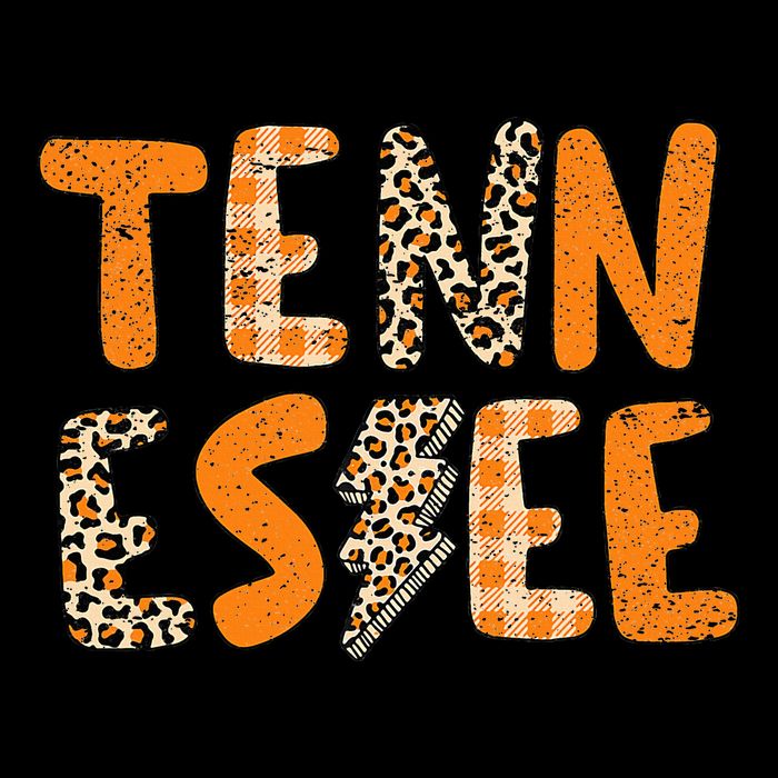 Tennessee State Flag Orange Plaid Leopard TN 16 in Basic Backpack