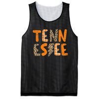 Tennessee State Flag Orange Plaid Leopard TN Mesh Reversible Basketball Jersey Tank