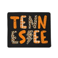 Tennessee State Flag Orange Plaid Leopard TN Mousepad