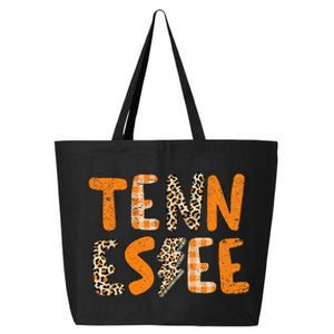 Tennessee State Flag Orange Plaid Leopard TN 25L Jumbo Tote