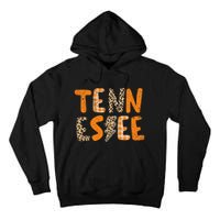 Tennessee State Flag Orange Plaid Leopard TN Tall Hoodie