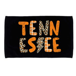 Tennessee State Flag Orange Plaid Leopard TN Microfiber Hand Towel