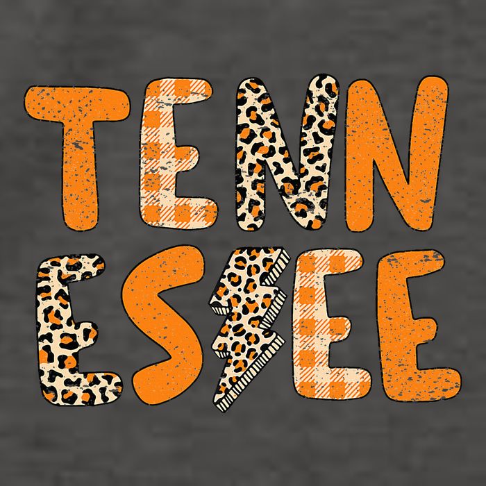 Tennessee State Flag Orange Plaid Leopard TN Vector Backpack