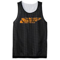 Tennessee Sports Fan Basketball In Knoxville State Outline Mesh Reversible Basketball Jersey Tank