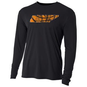 Tennessee Sports Fan Basketball In Knoxville State Outline Cooling Performance Long Sleeve Crew