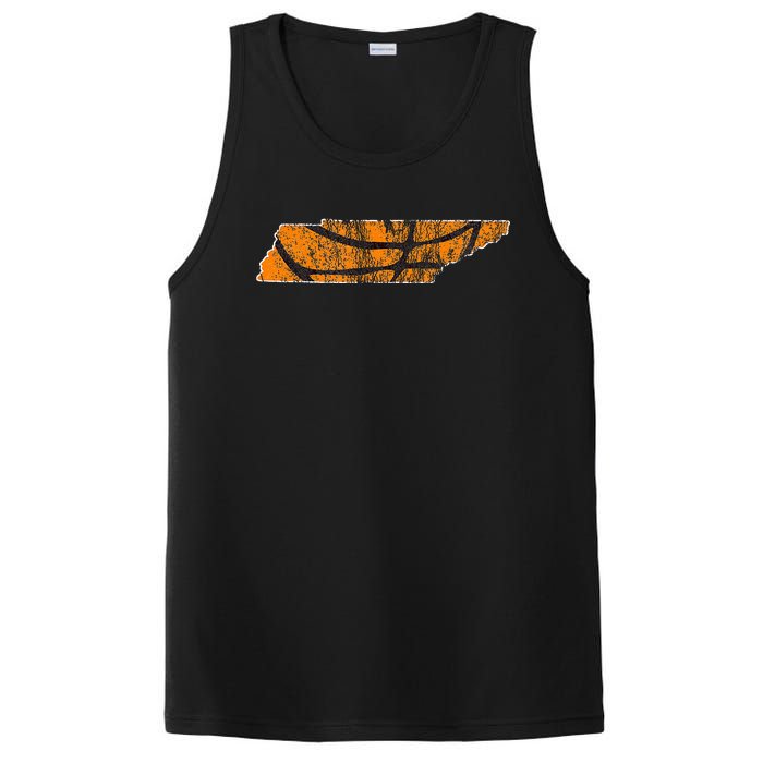 Tennessee Sports Fan Basketball In Knoxville State Outline PosiCharge Competitor Tank