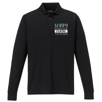 Tax Season Funny Tax Payer Audit CPA Accountant Gift Tax Performance Long Sleeve Polo