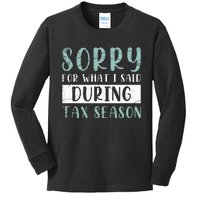 Tax Season Funny Tax Payer Audit CPA Accountant Gift Tax Kids Long Sleeve Shirt