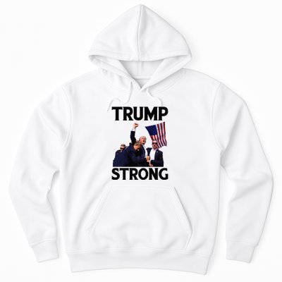 Trump Strong Fist Hand Us Vote Trump 2024 Survives Rally Hoodie