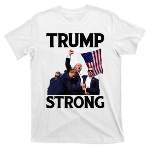 Trump Strong Fist Hand Us Vote Trump 2024 Survives Rally T-Shirt