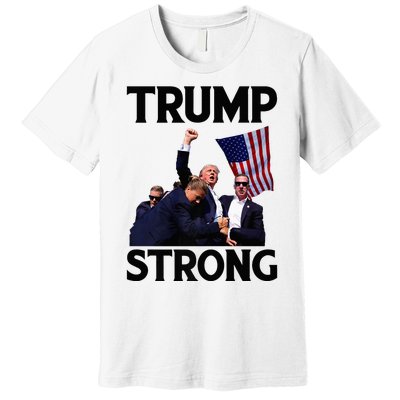 Trump Strong Fist Hand Us Vote Trump 2024 Survives Rally Premium T-Shirt