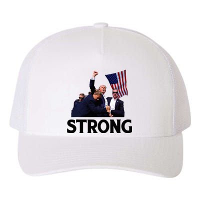 Trump Strong Fist Hand Us Vote Trump 2024 Survives Rally Yupoong Adult 5-Panel Trucker Hat