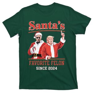 Trump SantaS Favorite Felon Since 2024 Christmas Biden Fun T-Shirt