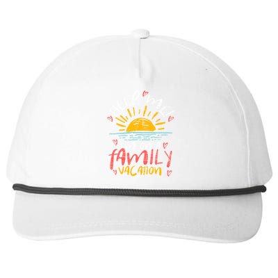 Tropical Sunset Funny Help Me Im On A Family Vacation Great Gift Snapback Five-Panel Rope Hat