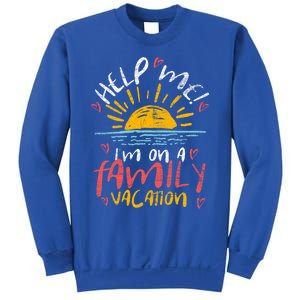 Tropical Sunset Funny Help Me Im On A Family Vacation Great Gift Sweatshirt