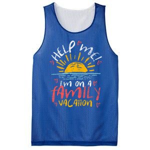 Tropical Sunset Funny Help Me Im On A Family Vacation Great Gift Mesh Reversible Basketball Jersey Tank