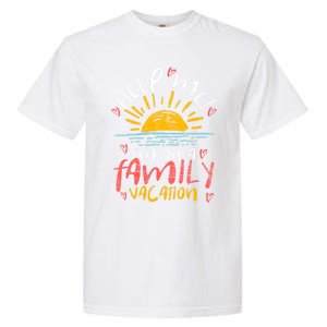 Tropical Sunset Funny Help Me Im On A Family Vacation Great Gift Garment-Dyed Heavyweight T-Shirt