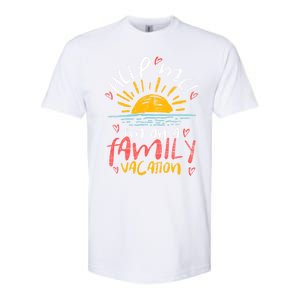 Tropical Sunset Funny Help Me Im On A Family Vacation Great Gift Softstyle CVC T-Shirt