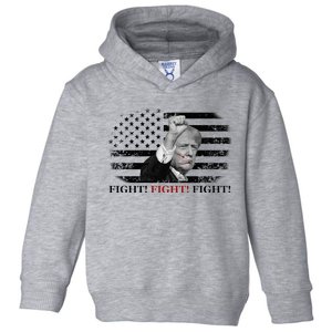 Trump Shooting Fist In Air Fight Blood On Face Toddler Hoodie