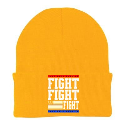 Trump Supporter Fight Merica Take It Back Election 2024 Gift Knit Cap Winter Beanie