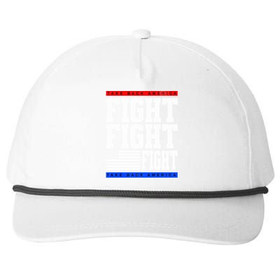 Trump Supporter Fight Merica Take It Back Election 2024 Gift Snapback Five-Panel Rope Hat