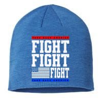 Trump Supporter Fight Merica Take It Back Election 2024 Gift Sustainable Beanie