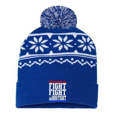 Trump Supporter Fight Merica Take It Back Election 2024 Gift USA-Made Snowflake Beanie