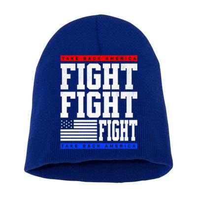 Trump Supporter Fight Merica Take It Back Election 2024 Gift Short Acrylic Beanie