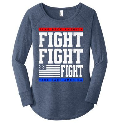 Trump Supporter Fight Merica Take It Back Election 2024 Gift Women's Perfect Tri Tunic Long Sleeve Shirt