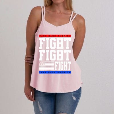 Trump Supporter Fight Merica Take It Back Election 2024 Gift Women's Strappy Tank