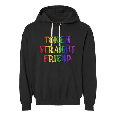 Token Straight Friend Rainbow Colors Garment-Dyed Fleece Hoodie