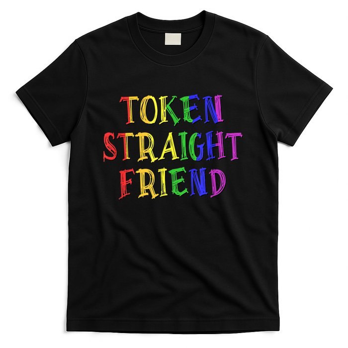 Token Straight Friend Rainbow Colors T-Shirt