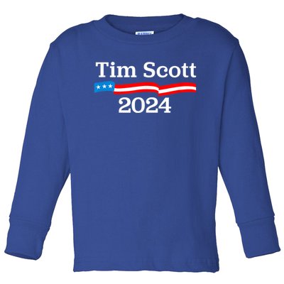 Tim Scott For President 2024 Election Toddler Long Sleeve Shirt