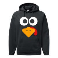 Thanksgiving Shirts For Turkey Face Family Performance Fleece Hoodie